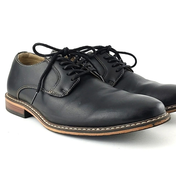 Classic Black Leather Men's Shoes - Picture 10 of 15